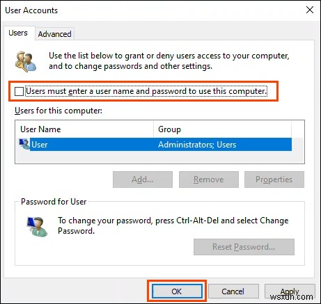 Windows 10 ドメインまたはワークグループ PC の自動ログインを構成する方法