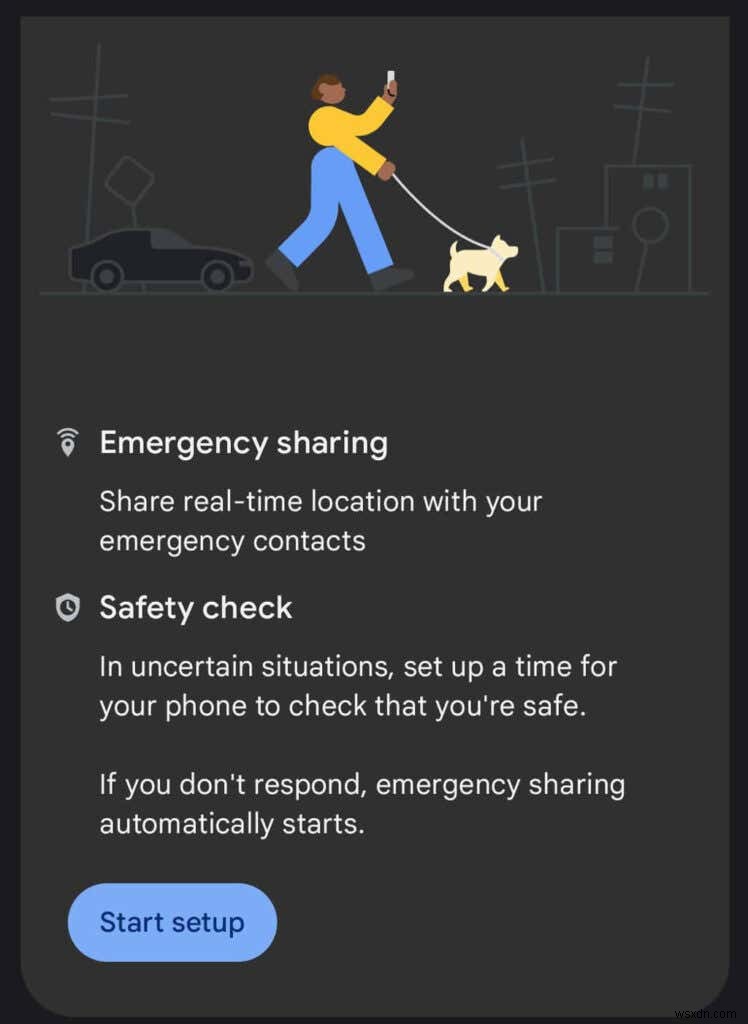Google の Personal Safety アプリの使用方法