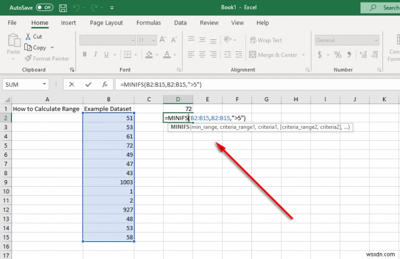 Excel で範囲を検索して計算する方法
