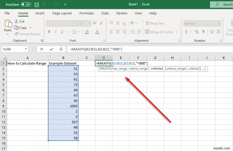 Excel で範囲を検索して計算する方法