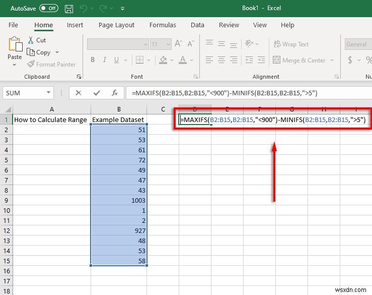 Excel で範囲を検索して計算する方法