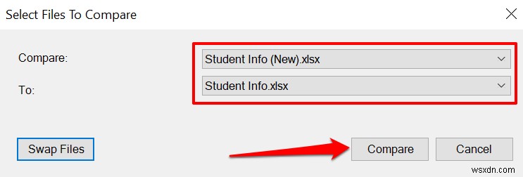 2 つの Excel ファイルを比較して違いを強調する方法