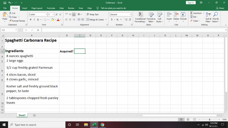 Excel でチェックリストを作成する方法