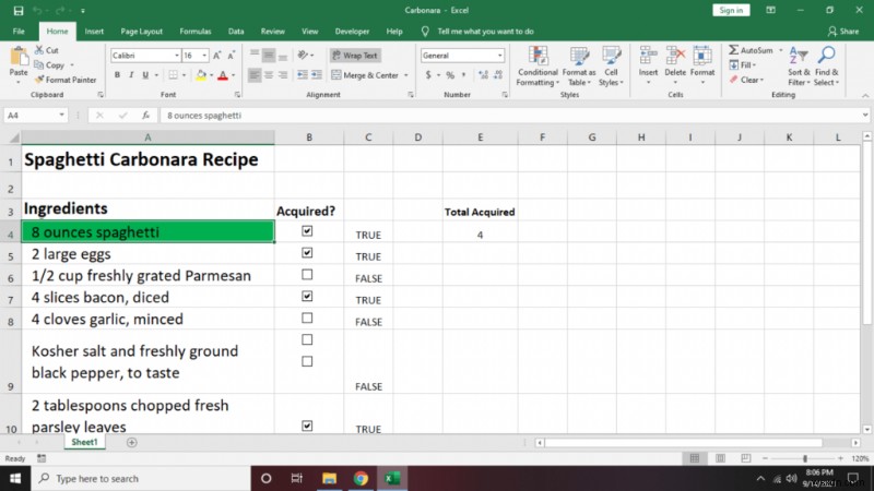 Excel でチェックリストを作成する方法