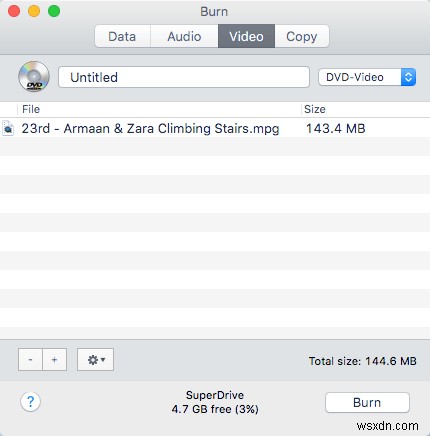 Mac で DVD を作成する方法 