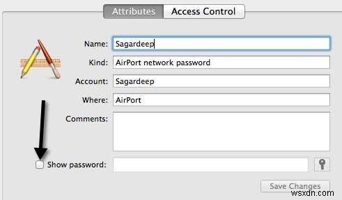 OS X で保存された Wi-Fi (WPA、WEP) パスワードを表示する 