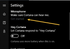 Windows 10 で Cortana をセットアップして使用する方法
