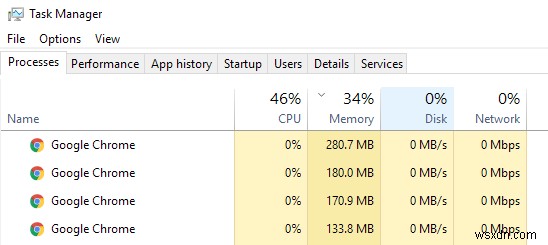 Windows 10 でのディスク使用率が 100% の場合のトラブルシューティング