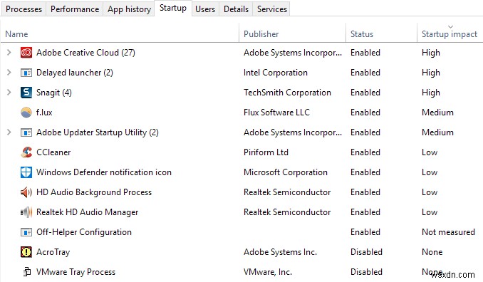Windows 10 でのディスク使用率が 100% の場合のトラブルシューティング