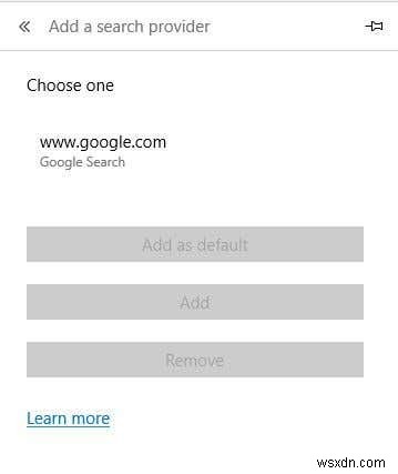 Microsoft Edge の既定の検索プロバイダーを Google に変更する 