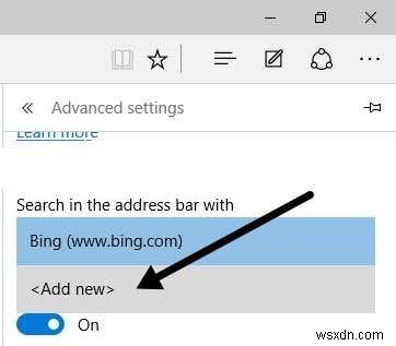 Microsoft Edge の既定の検索プロバイダーを Google に変更する 