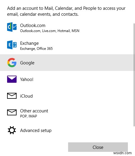 Windows 10 で Gmail をセットアップする方法 