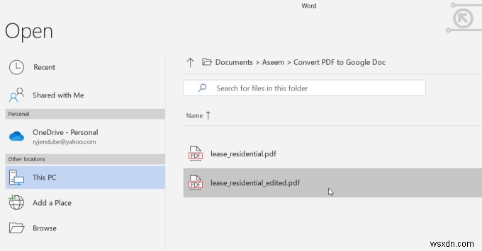 PDF を Google Doc 形式に変換する方法