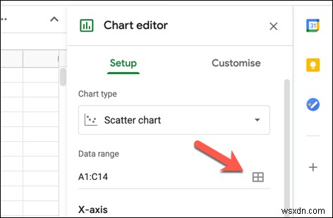 Google スプレッドシートで散布図を作成する方法