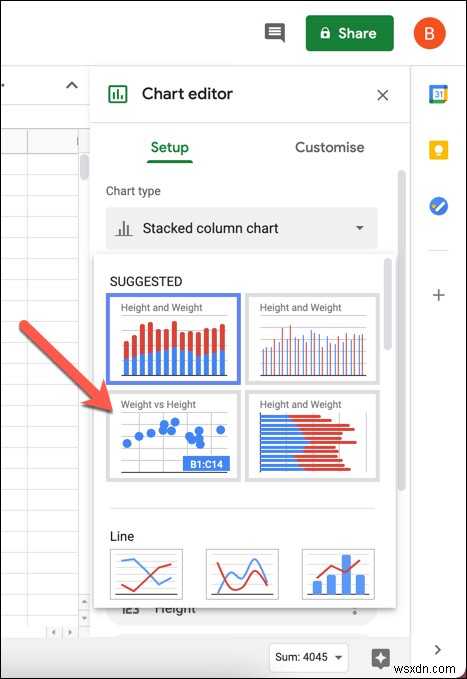 Google スプレッドシートで散布図を作成する方法