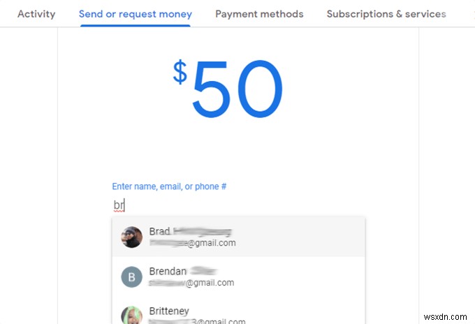 Google Pay を使用してメールで送金する方法