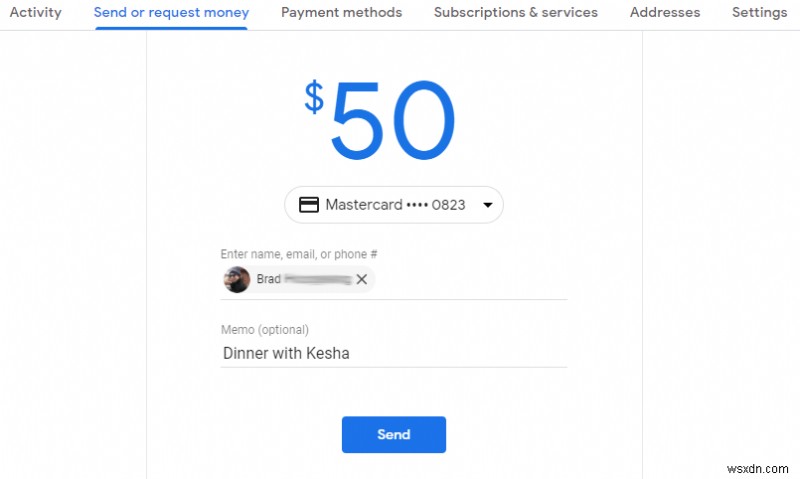 Google Pay を使用してメールで送金する方法