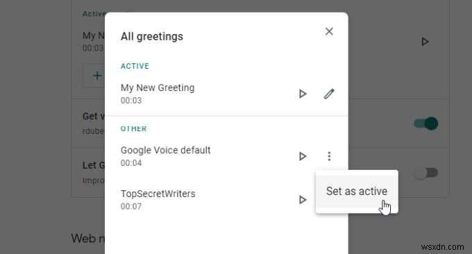 Google Voice でボイスメールを設定する方法