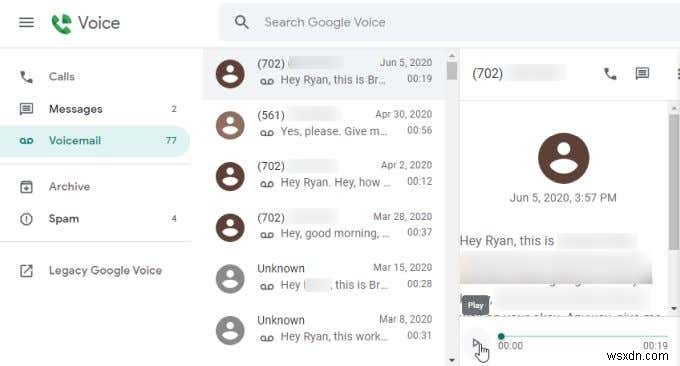 Google Voice でボイスメールを設定する方法