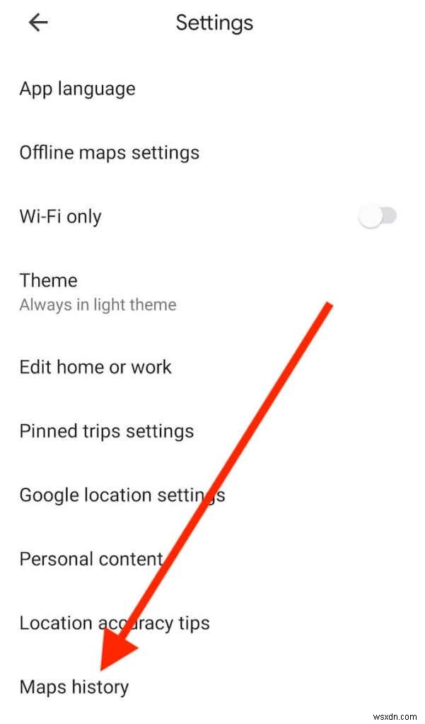 Google マップの検索履歴を表示する方法