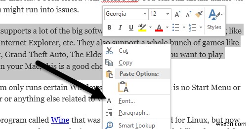 MS Word で Caps Lock テキストを標準に戻す 