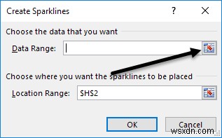 Excel でスパークラインを使用する方法 