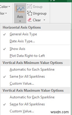 Excel でスパークラインを使用する方法 