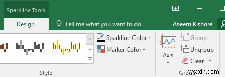 Excel でスパークラインを使用する方法 