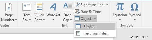 Excel ワークシートを Word Doc に挿入する 
