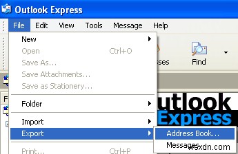 Outlook、Outlook Express、Windows Live メールから連絡先をエクスポートする