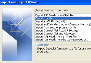 Outlook、Outlook Express、Windows Live メールから連絡先をエクスポートする