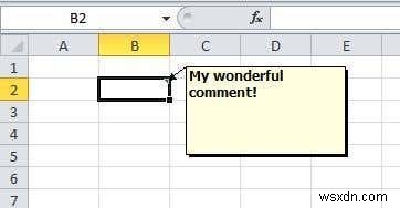 Excel ワークシートのセルにコメントを追加する方法