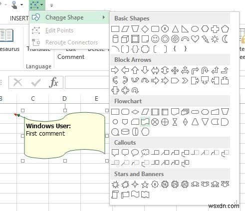 Excel ワークシートのセルにコメントを追加する方法