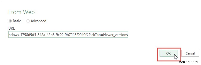 Excel をツールとして使用して Web からデータをコピーする 