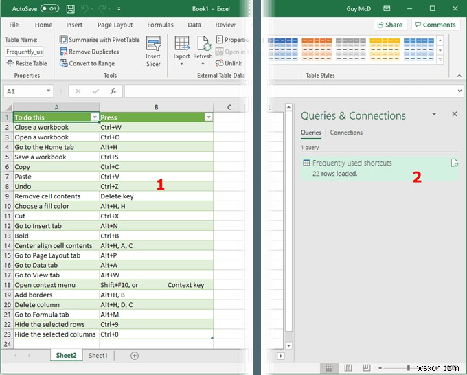 Excel をツールとして使用して Web からデータをコピーする 