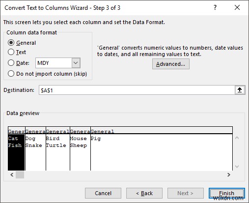 Excel で姓と名を分ける方法