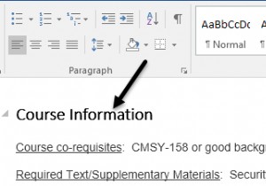 Word ドキュメントに目次をすばやく追加する