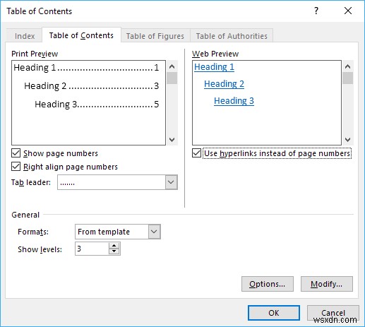 Word ドキュメントに目次をすばやく追加する