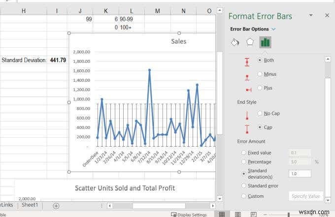 Excel でエラー バーを追加する方法