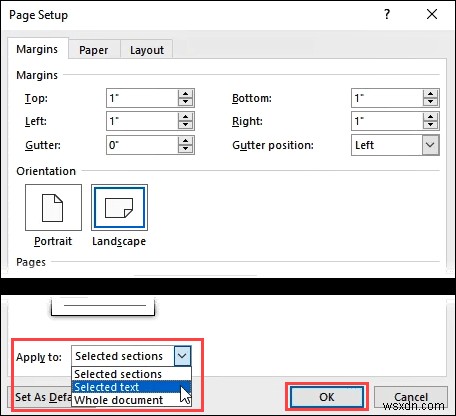 Word で 1 ページの横長を作成する方法