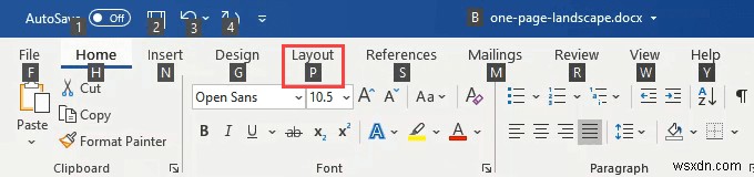 Word で 1 ページの横長を作成する方法