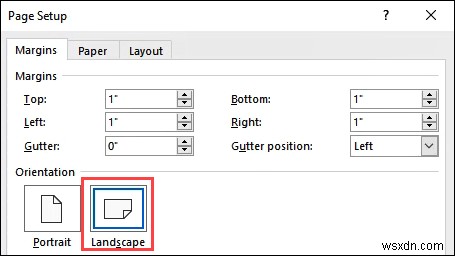 Word で 1 ページの横長を作成する方法