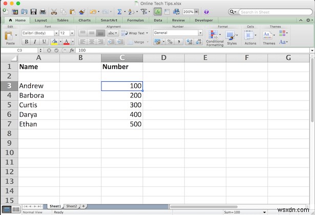 Excel のシートとブックの間でセルをリンクする
