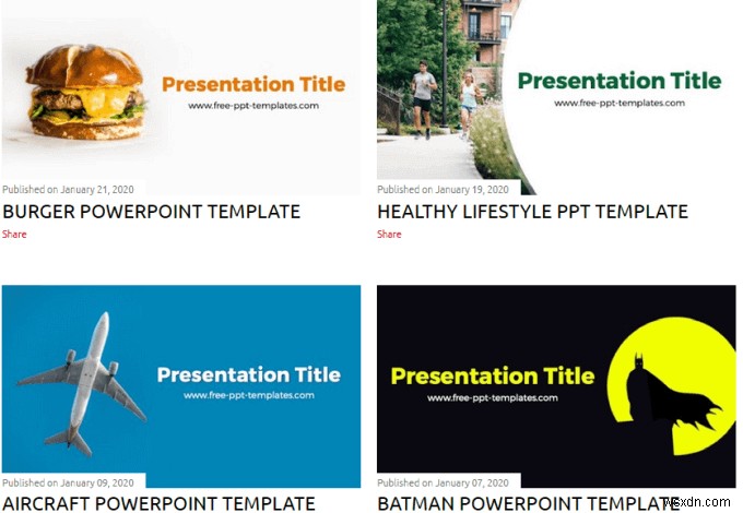 無料の PowerPoint テンプレートの 10 の素晴らしい Web サイト 