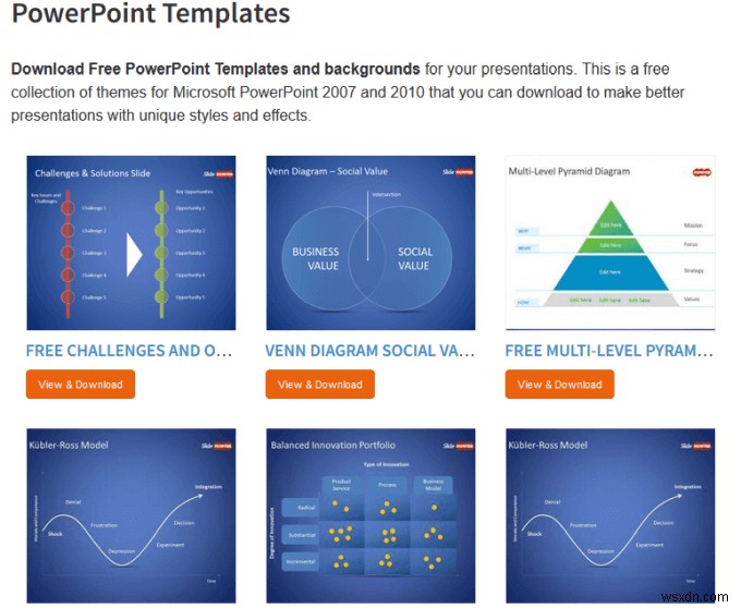 無料の PowerPoint テンプレートの 10 の素晴らしい Web サイト 