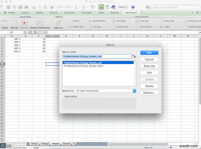 Excel でワークシートを切り替える方法 