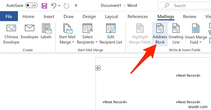 Excel スプレッドシートから Word でラベルを作成する方法