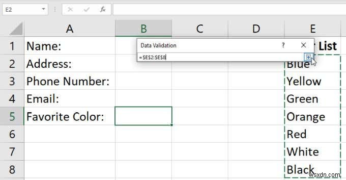 Excel でドロップダウン リストを作成する方法