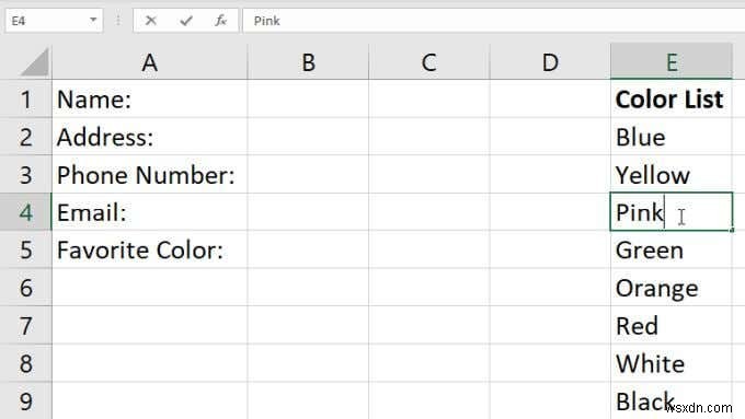 Excel でドロップダウン リストを作成する方法