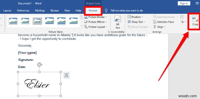 Microsoft Word ドキュメントに署名を挿入する方法